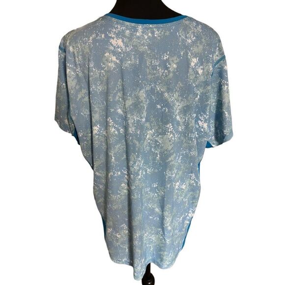 𝅺Columbia round neck patterned short sleeved top, size 2X - Picture 3 of 6